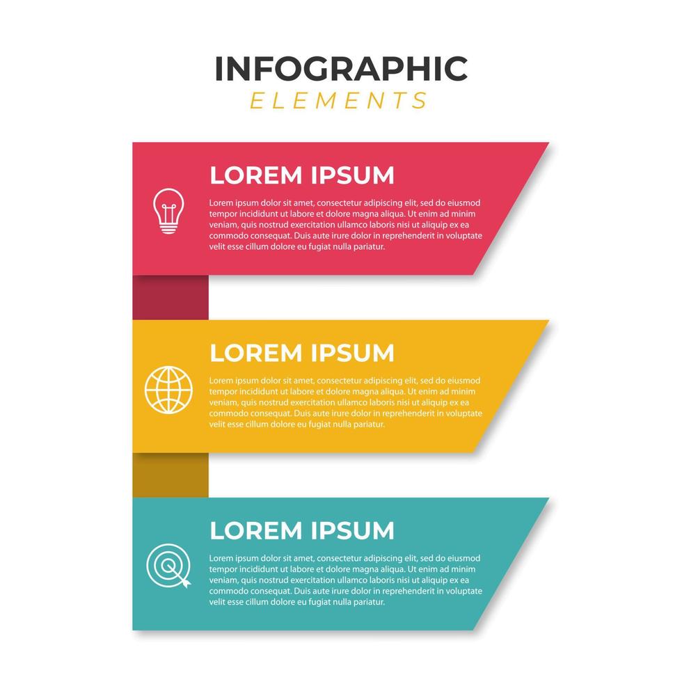 Vector infographic design template with 3 options or steps