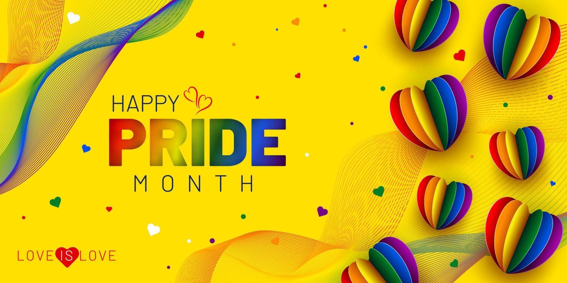 yellow abstract pride background for banner, flyer, poster, brochure, etc. vector