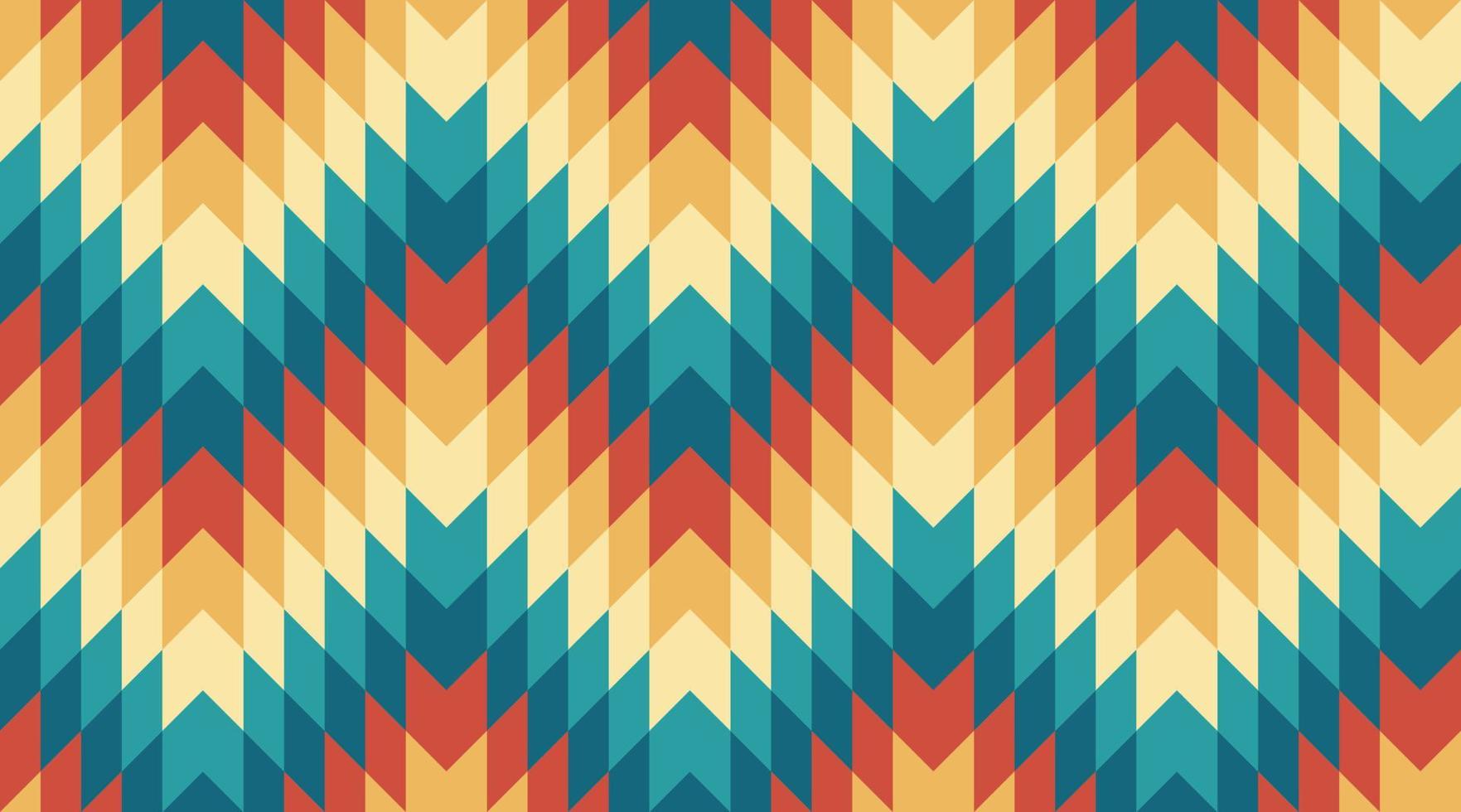 Colourful geometric mosaic retro pattern background vector