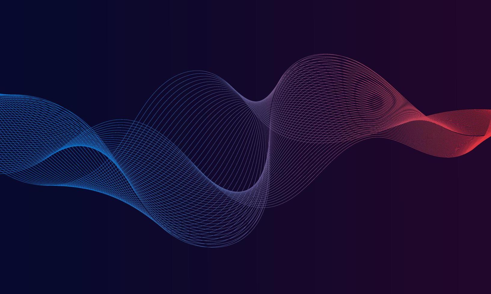 Abstract spectrum wavy lines futuristic background vector