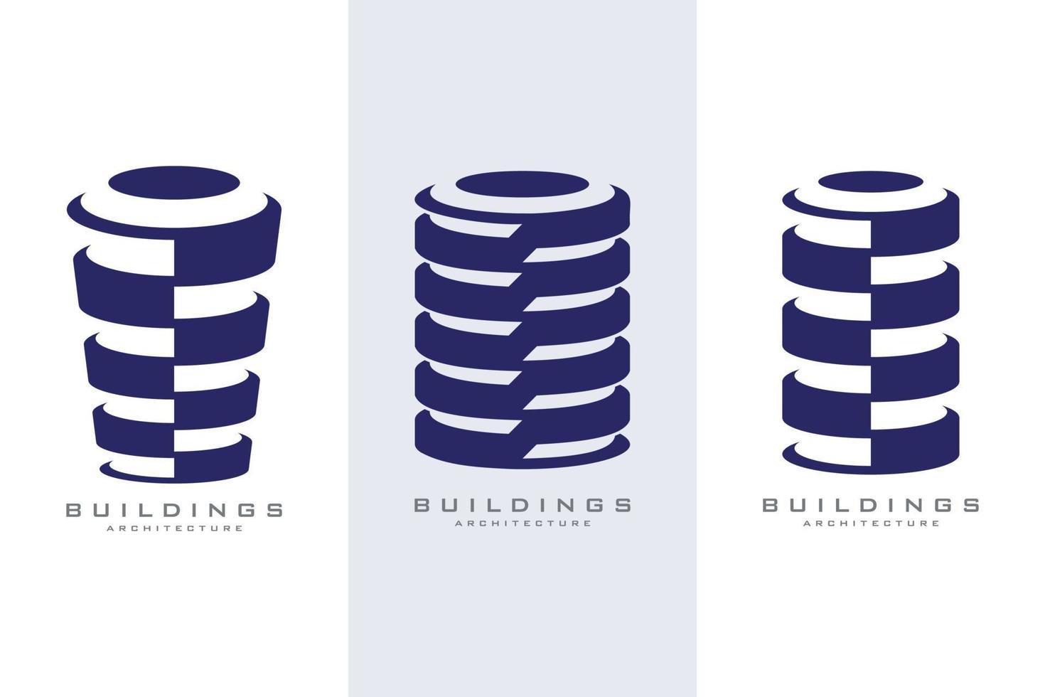 logo collection of buildings architecture real estate industry. vector
