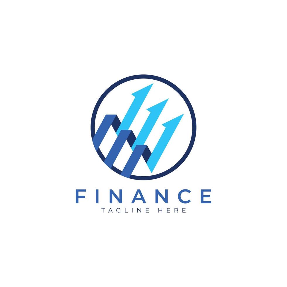finance marketing logo design template arrow logo mark vector