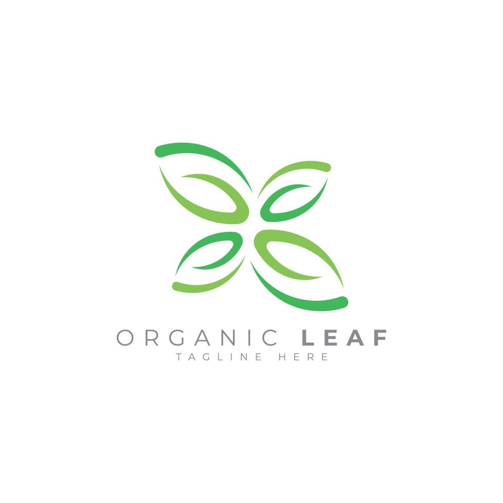 natural leaf logo design concept vector template