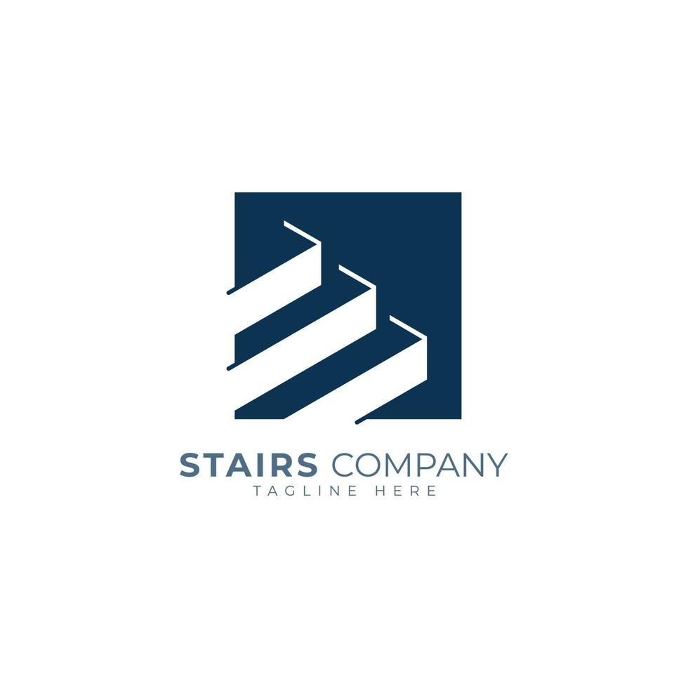 stairs logo design concept success steps logo  for corporate business company vector