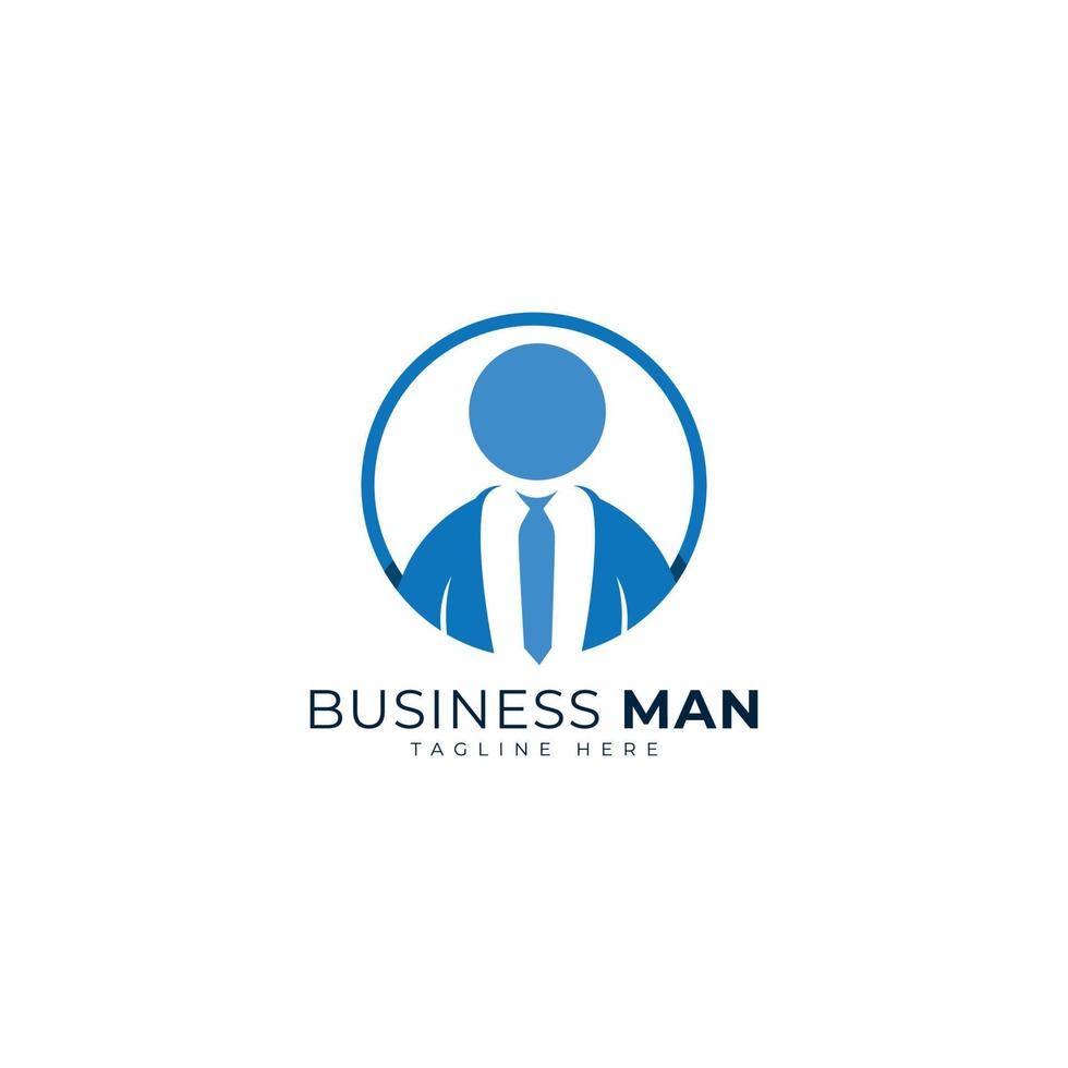 Business man logo design template vector