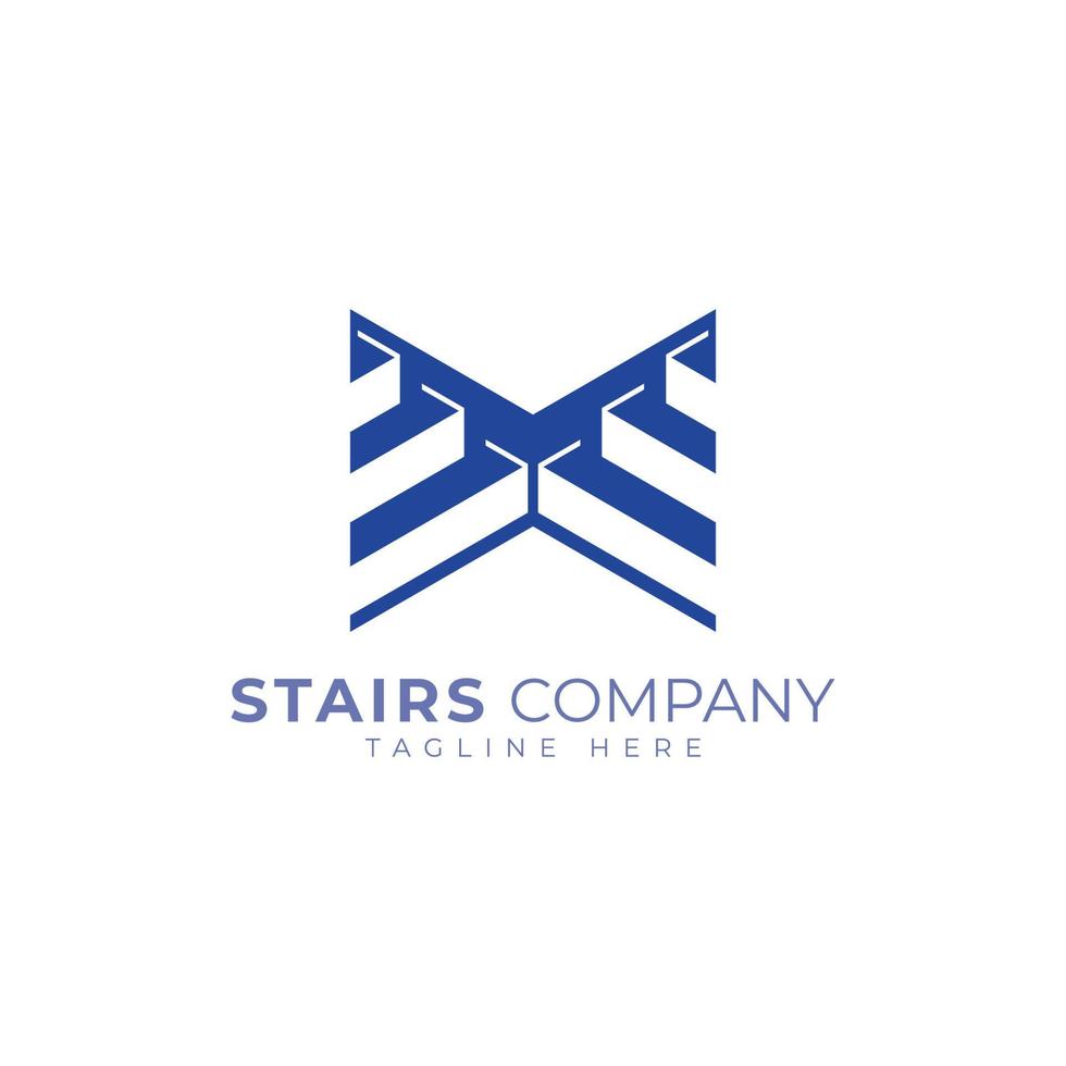 stairs logo design concept success steps logo  for corporate business company vector