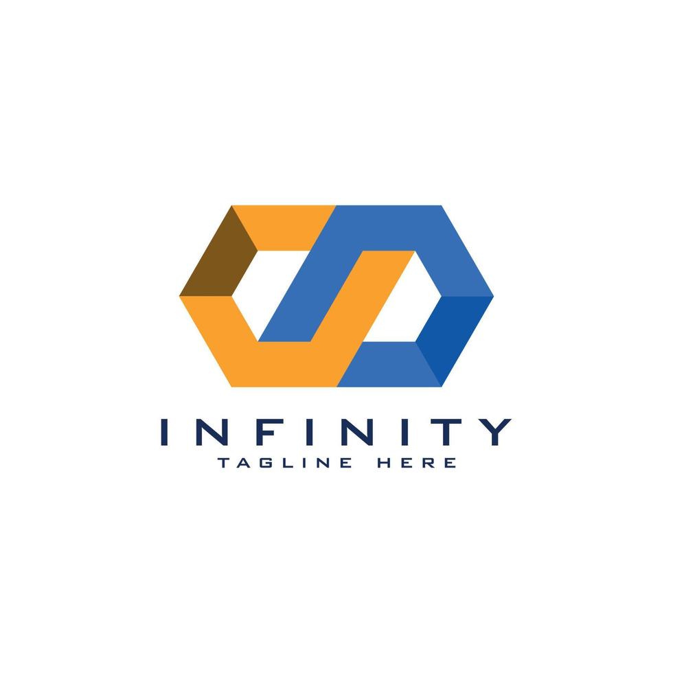 infinity logo mark design template vector