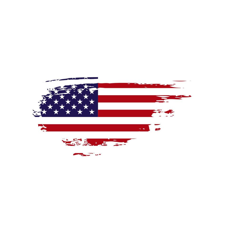 grunge american flag vector