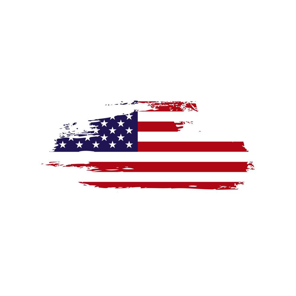 grunge american flag vector