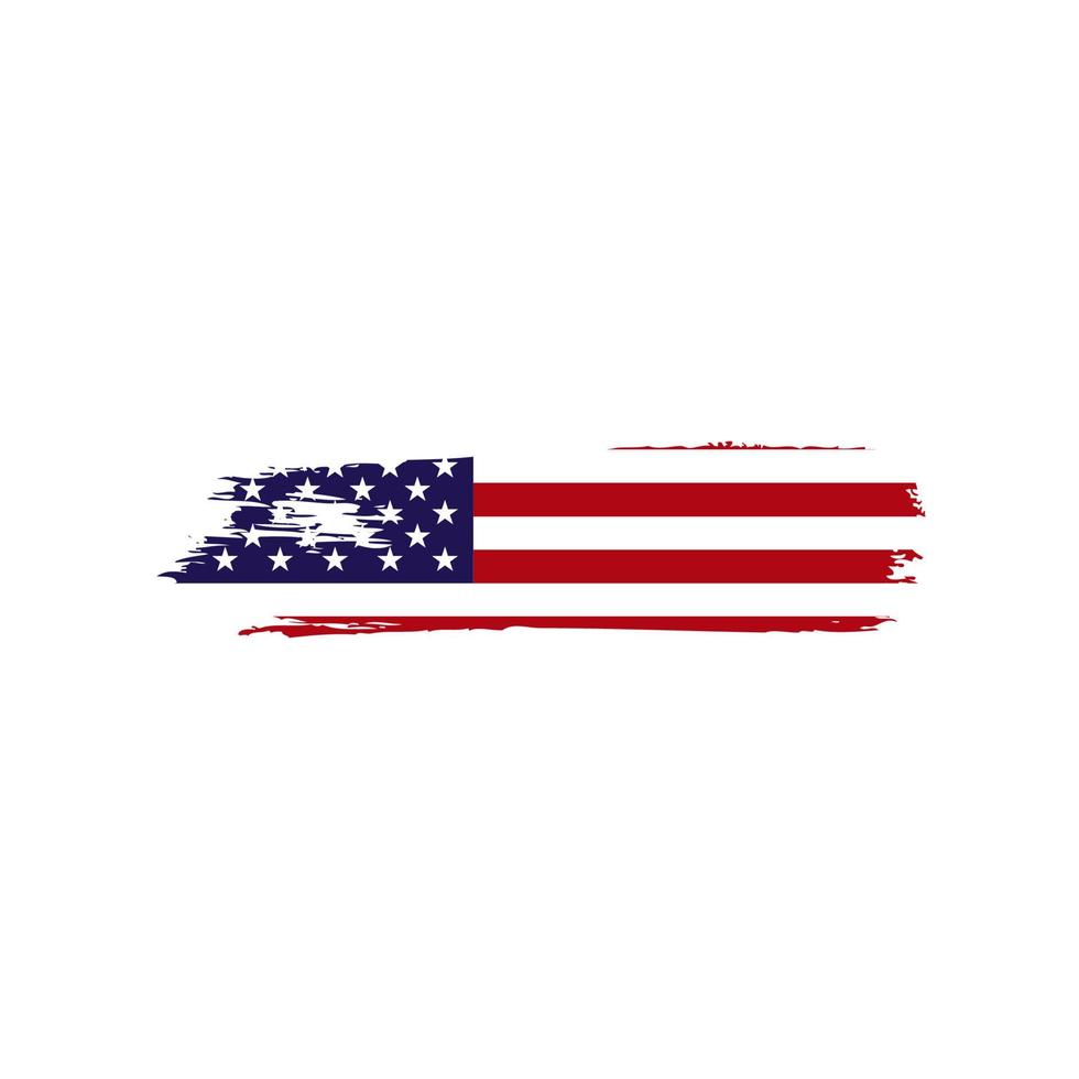 grunge american flag vector