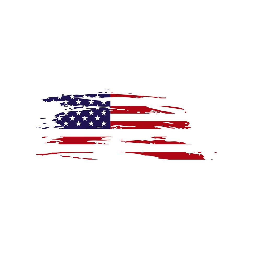 grunge american flag vector