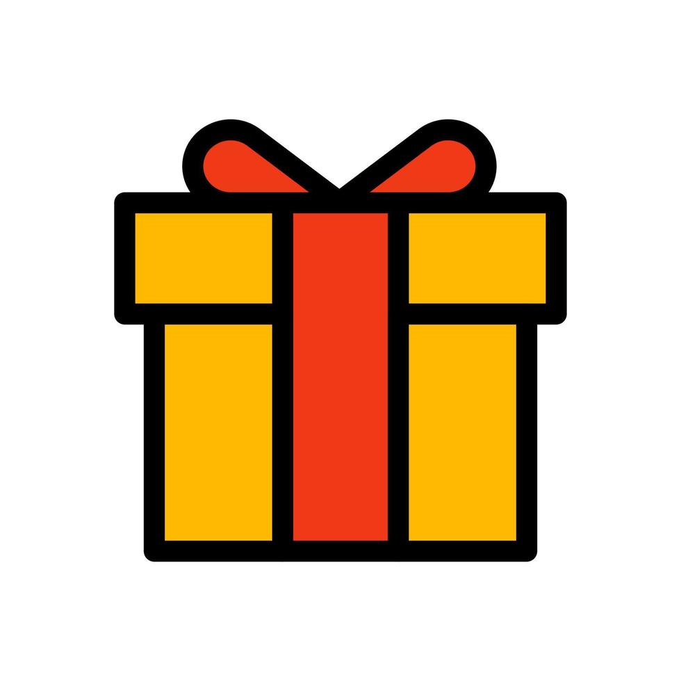 wrapped gift box vector icon