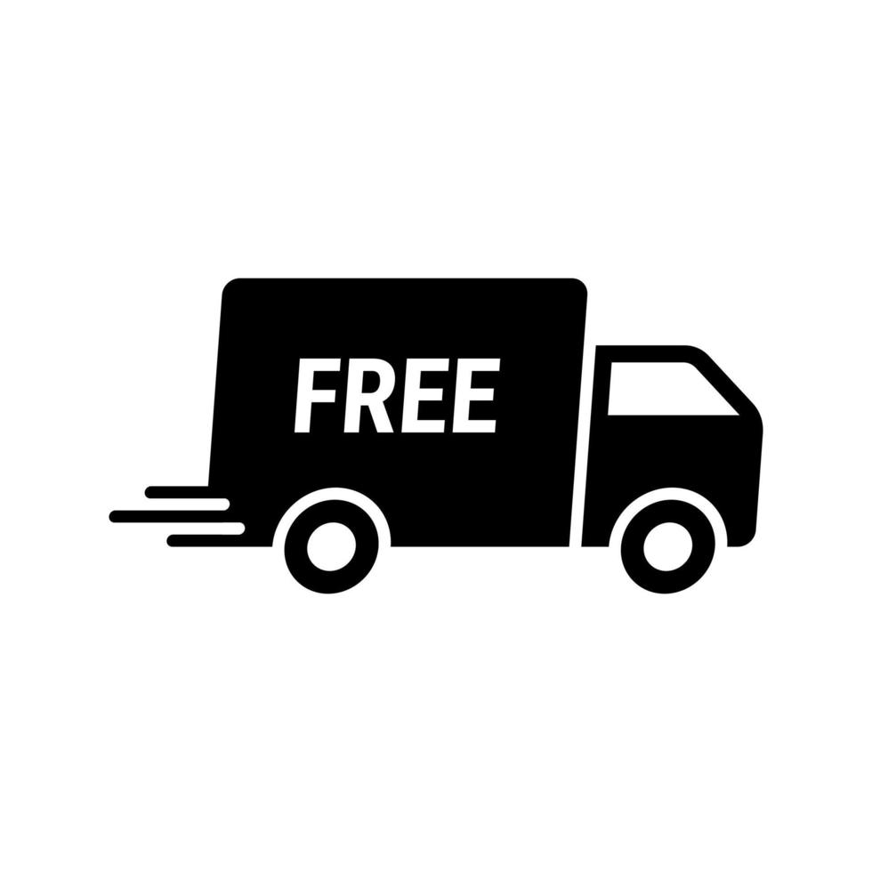 icono de vector de camión de entrega de envío gratis 7126366 Vector en  Vecteezy