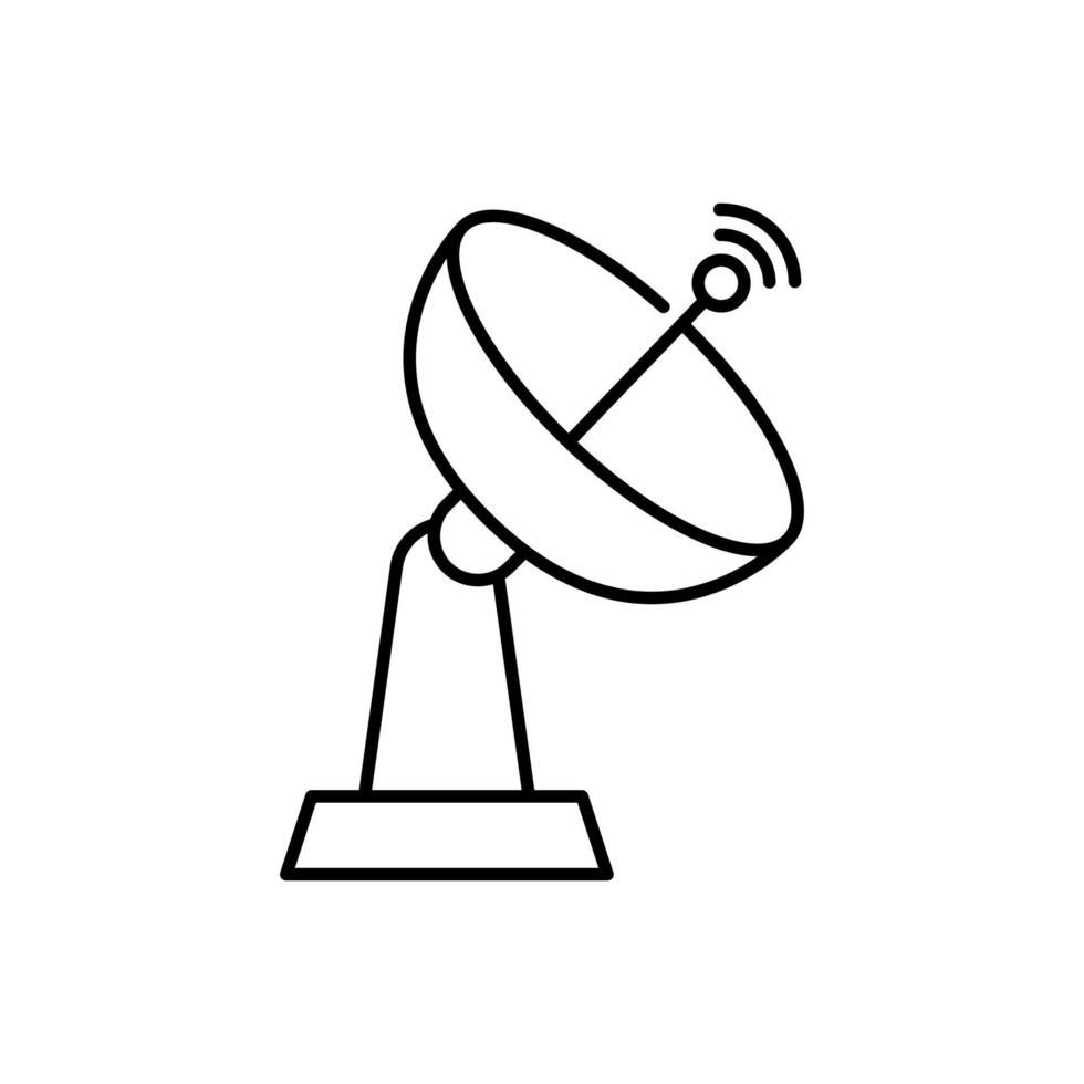 icono de vector de antena parabólica