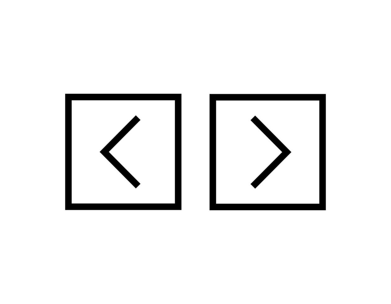 chevron right and left vector icon