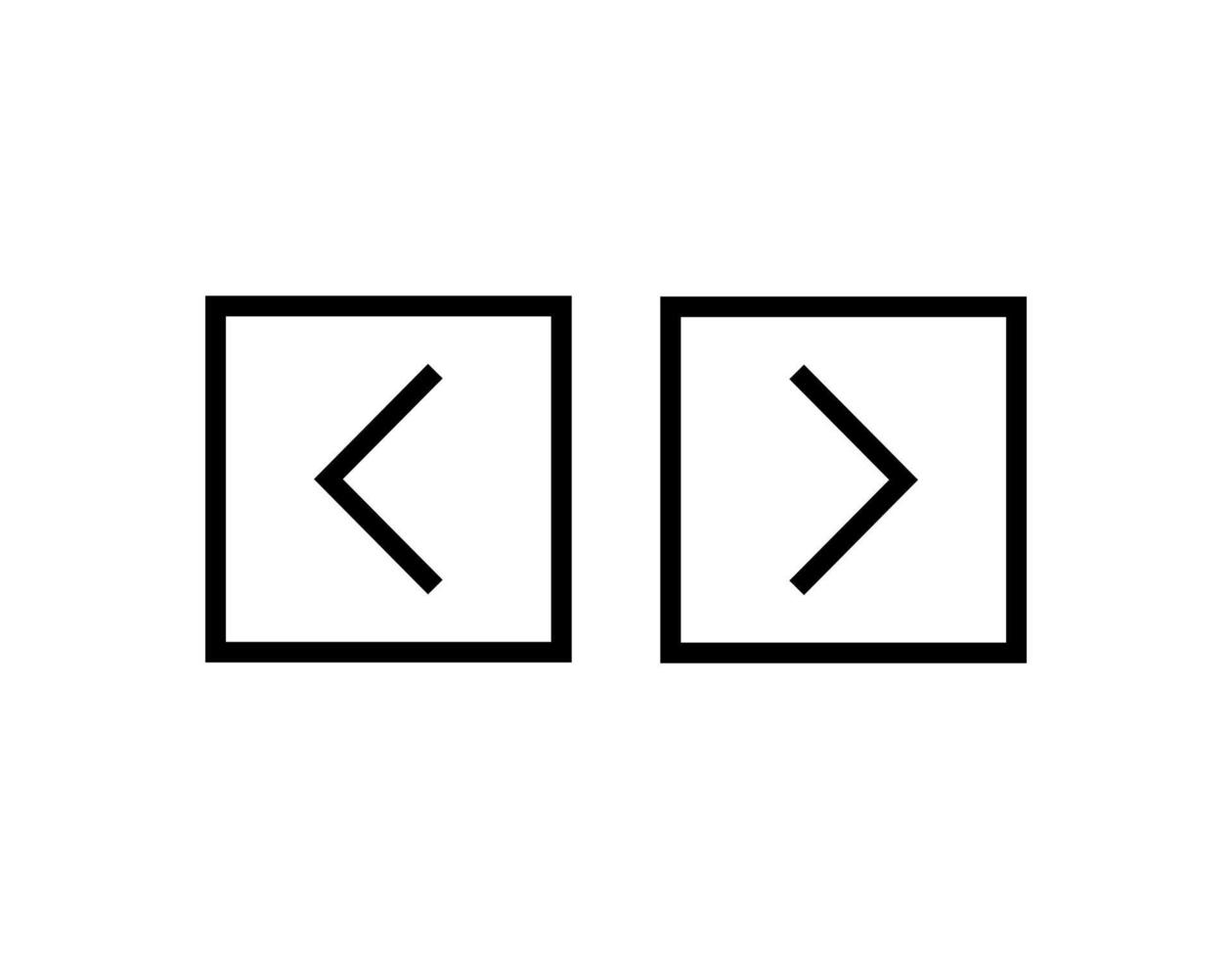 chevron right and left vector icon