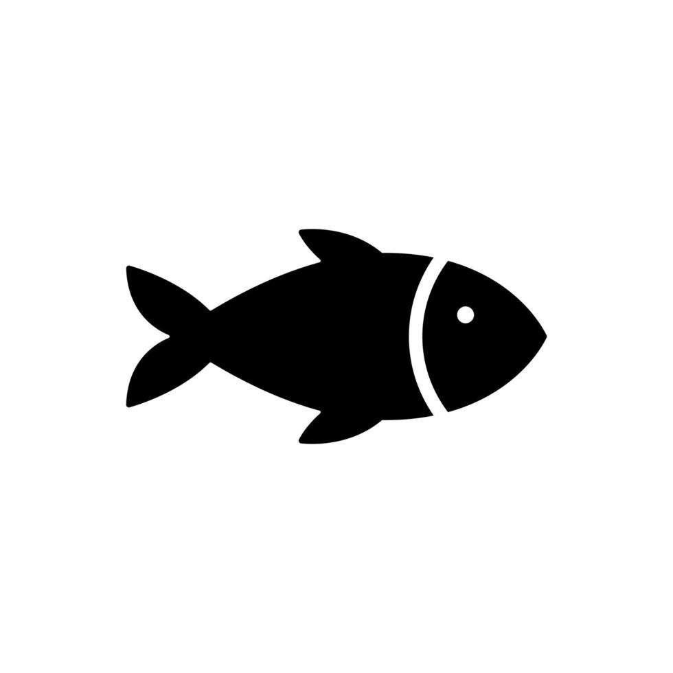 Simple fish line icon Royalty Free Vector Image