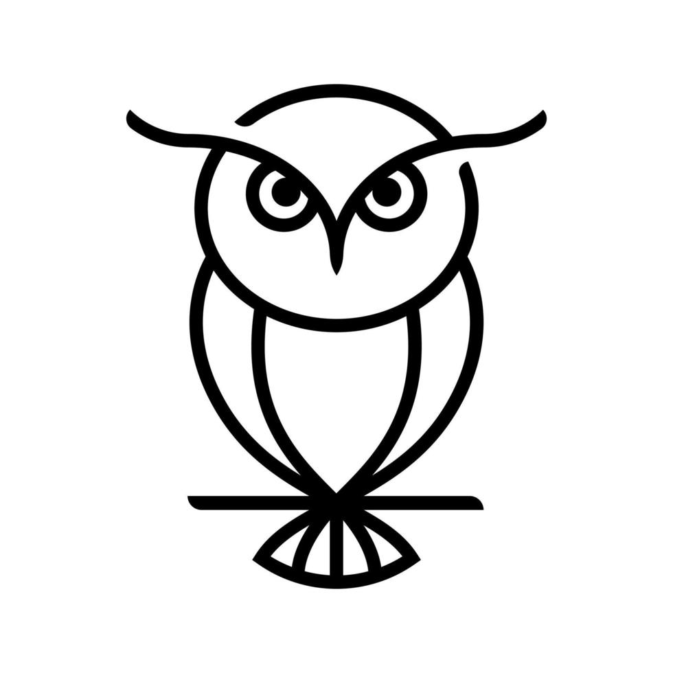 owl logo design vector