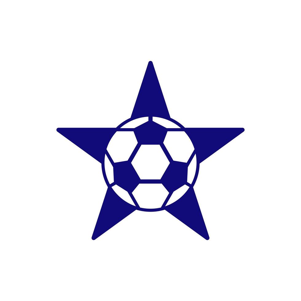 icono de vector de estrella de fútbol