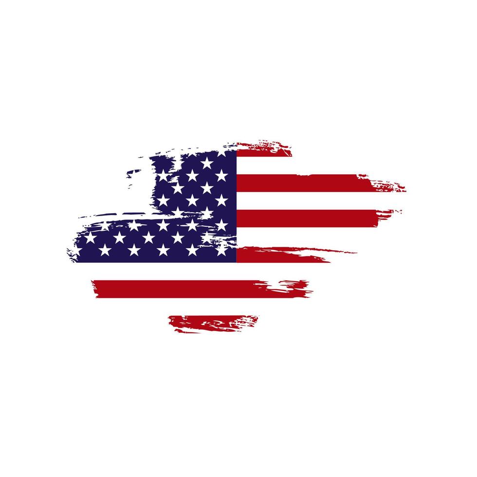 grunge american flag vector