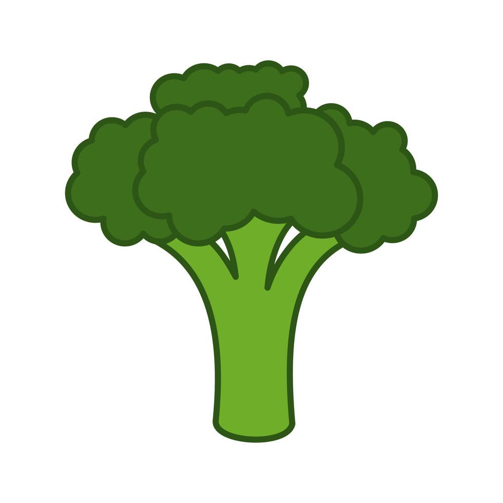 icono de vector vegetal de brócoli