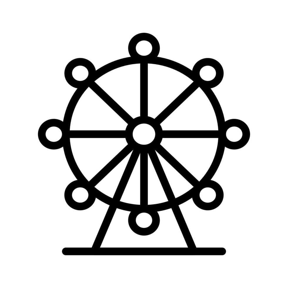 ferris wheel amusement vector icon