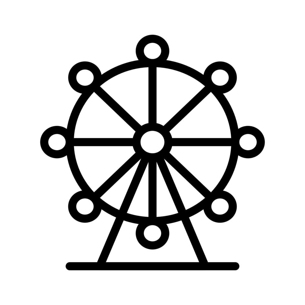 ferris wheel amusement vector icon