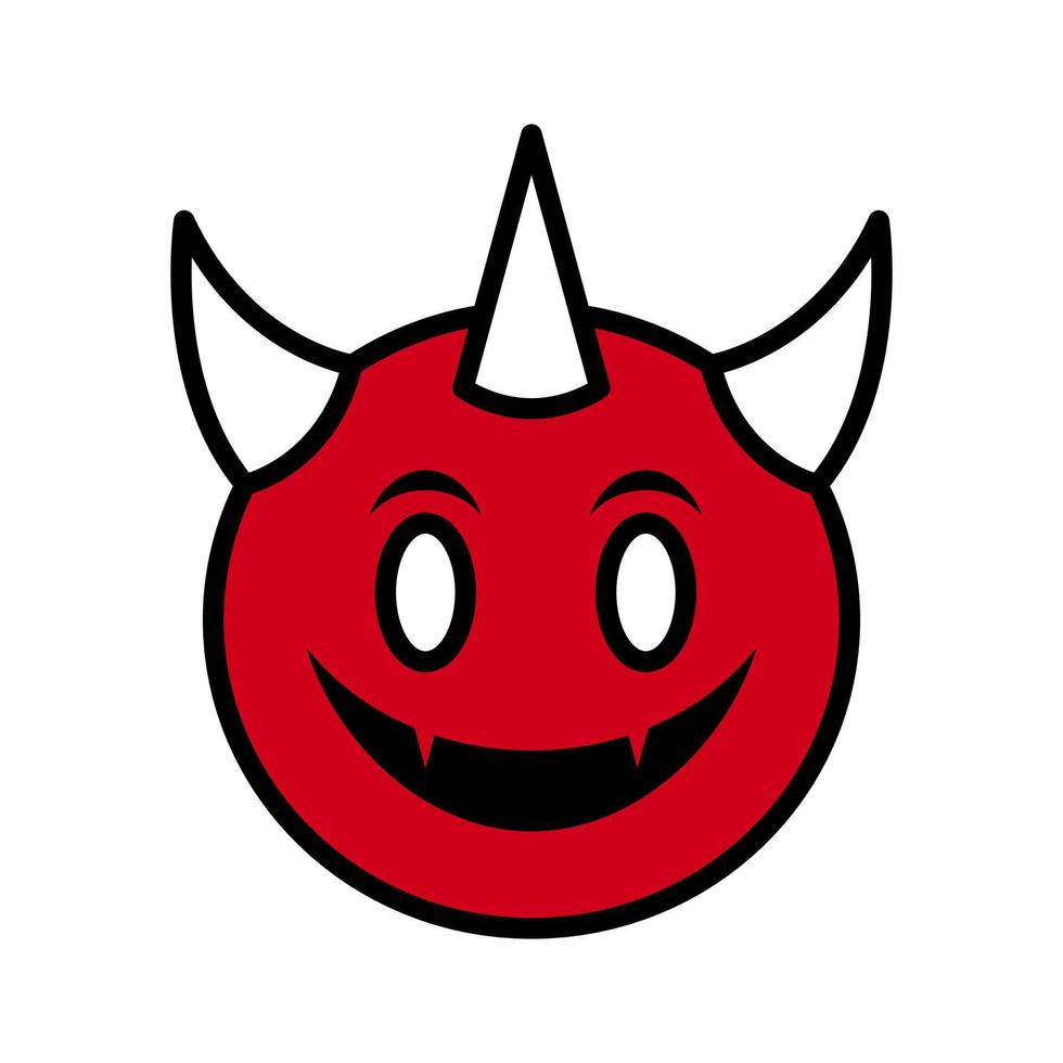 devil emoticon vector icon