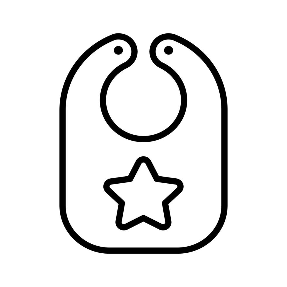 baby bibs and star vector icon