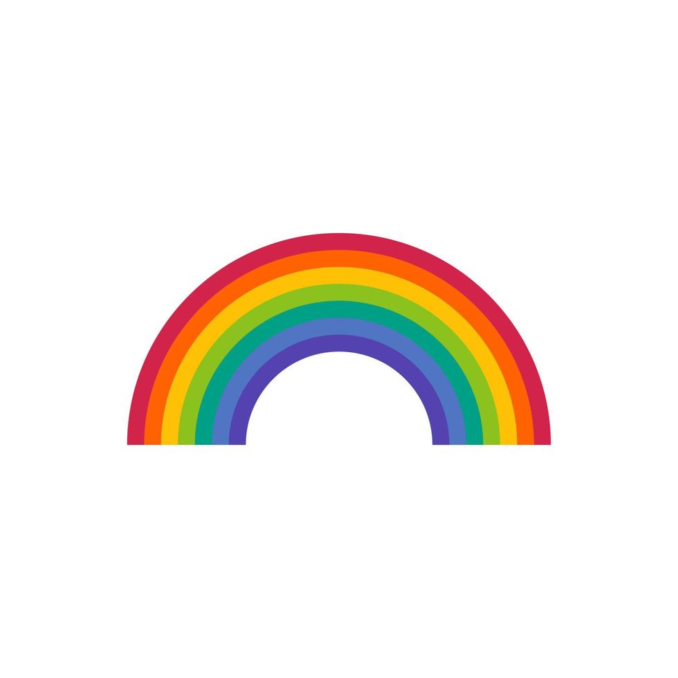 colorful rainbow icon vector