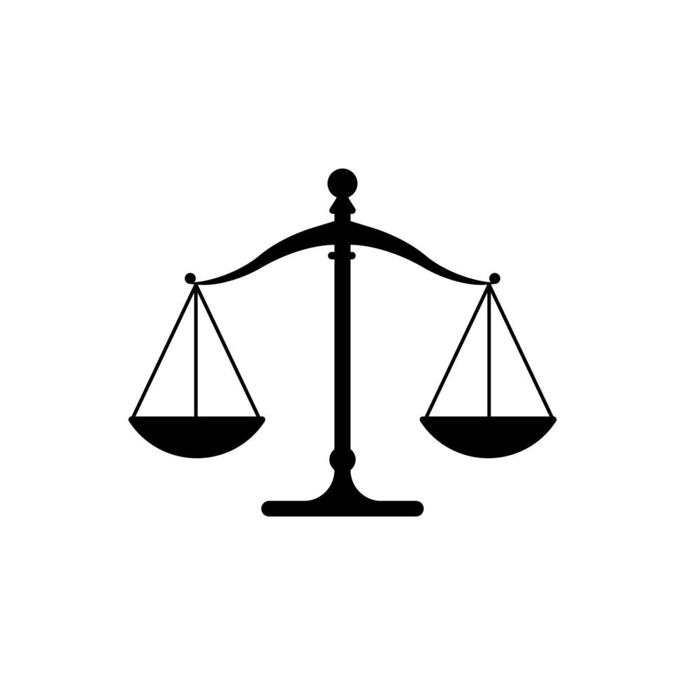 icono de la escala de la justicia vector