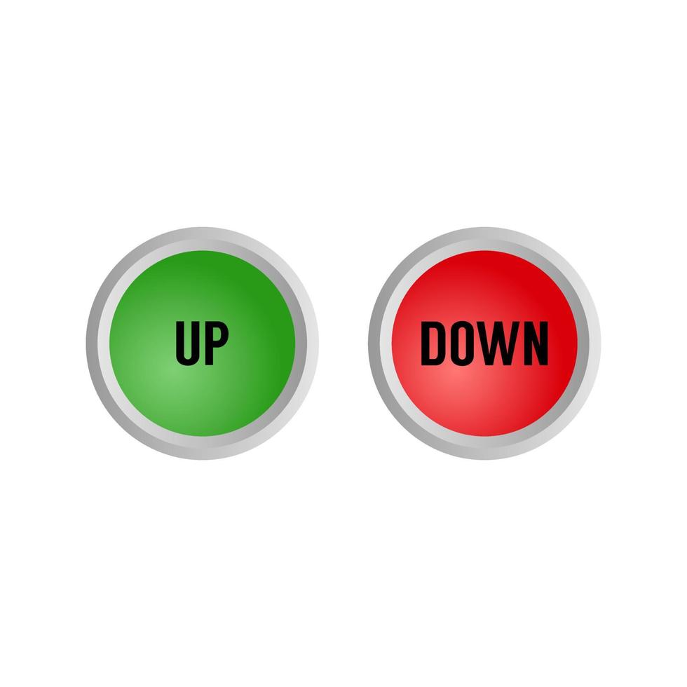 up and down button sign vector
