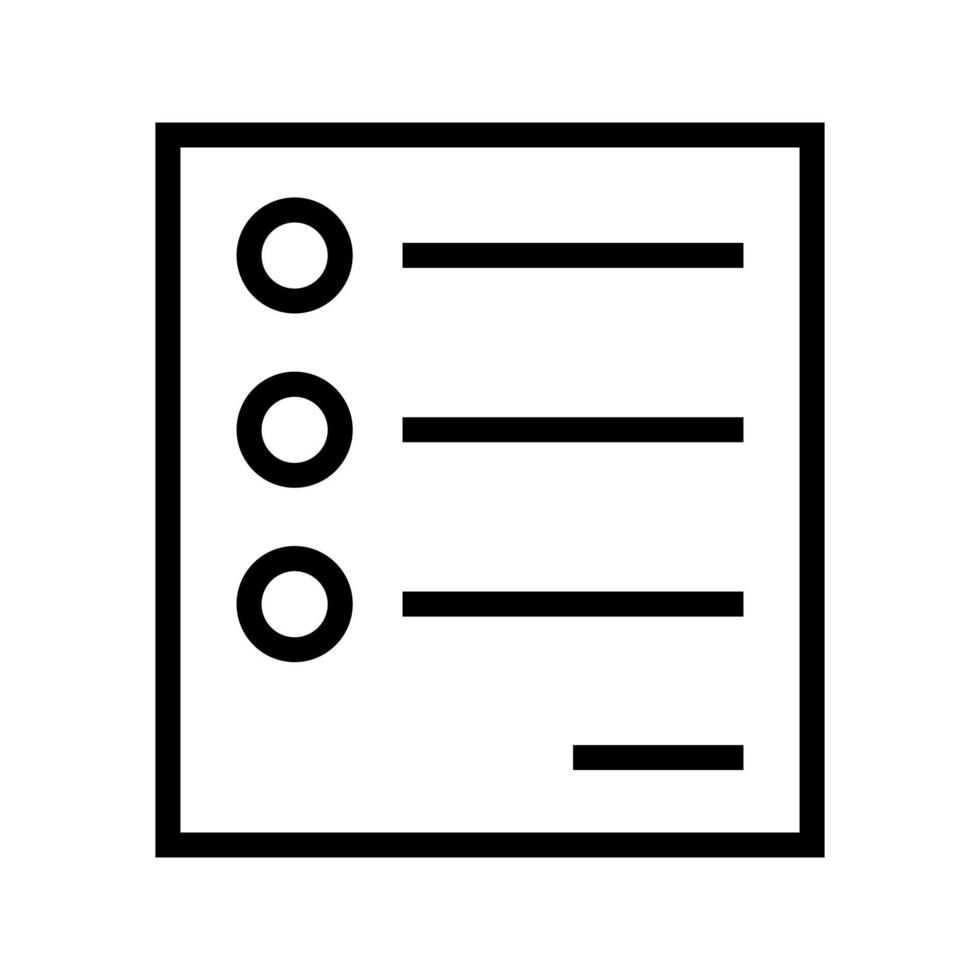 unordered list vector icon