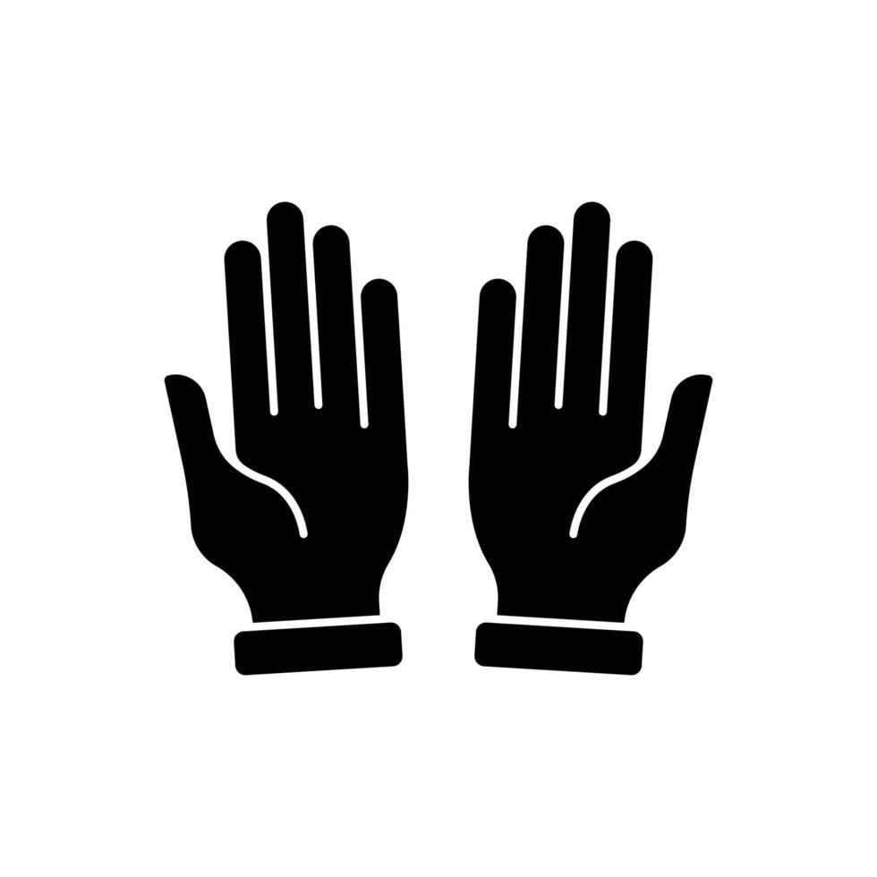 icono de vector de mano rezando