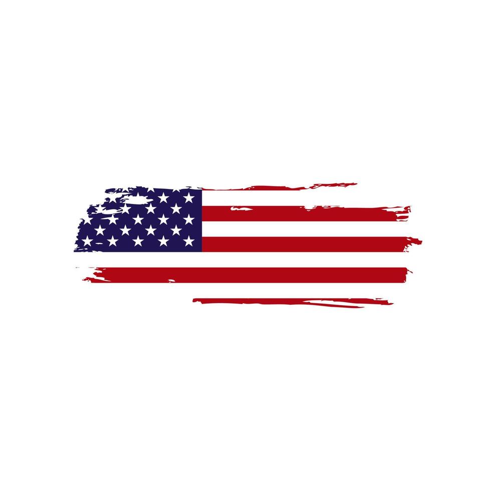 grunge american flag vector