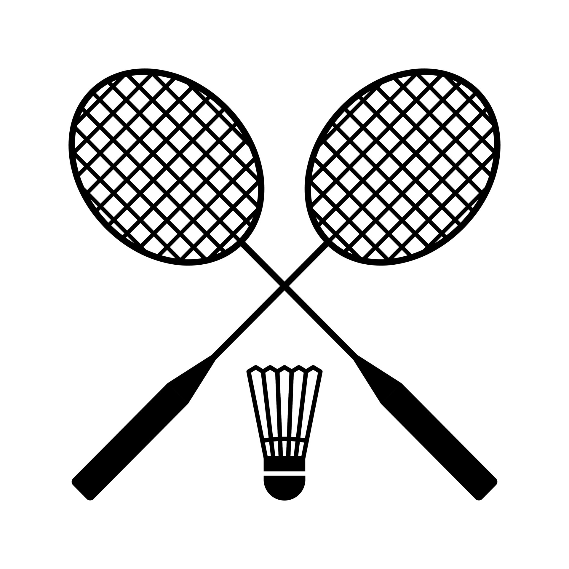 crossed badminton racket with shuttlecock vector icon 7126514 Vector