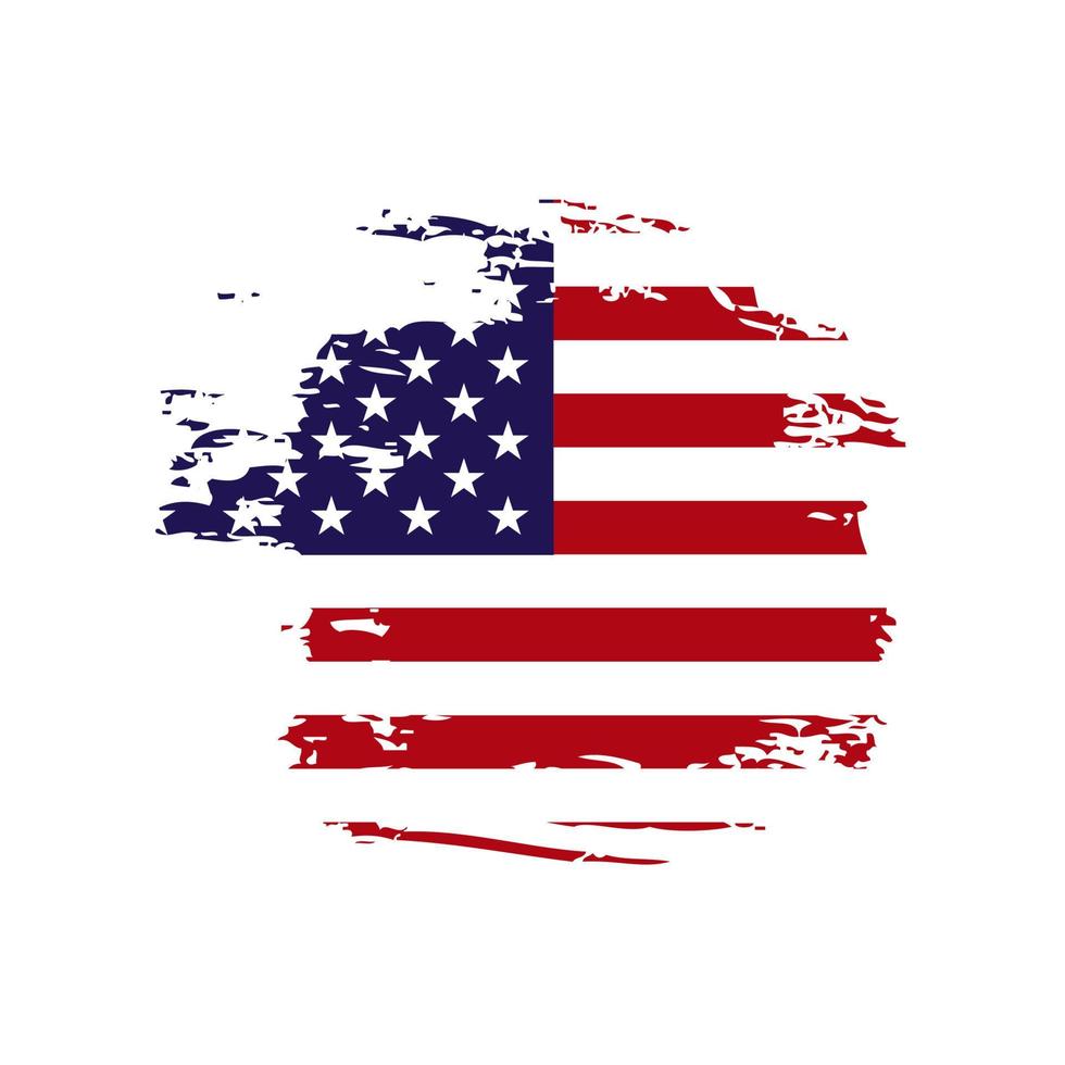 grunge american flag vector