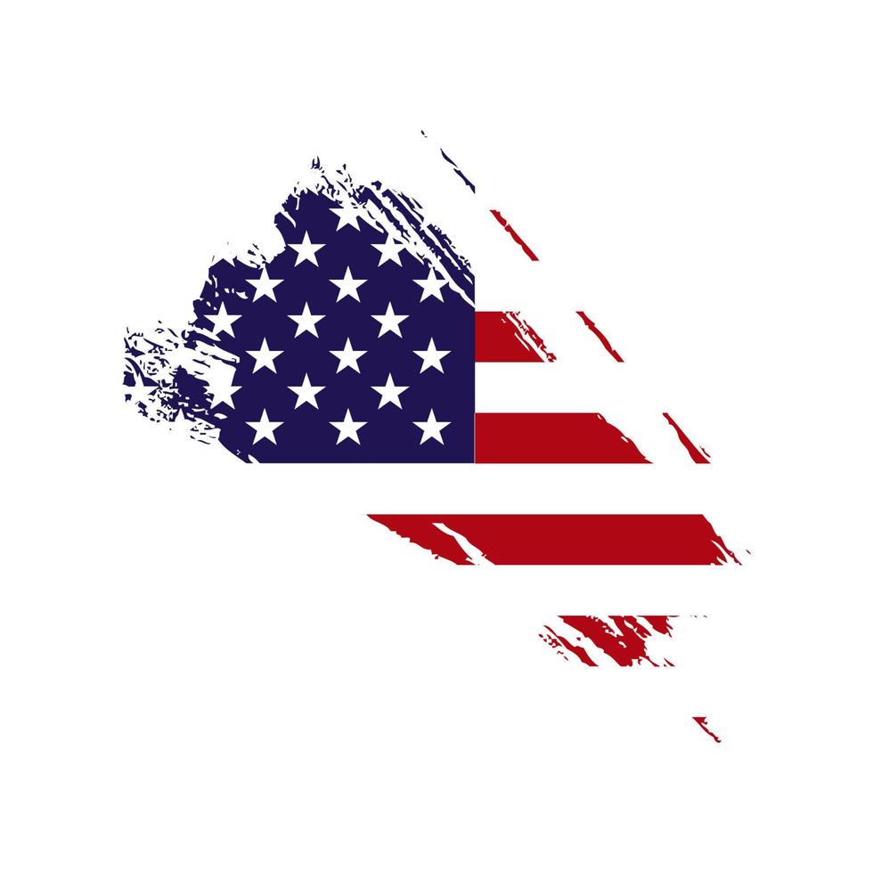 grunge american flag vector