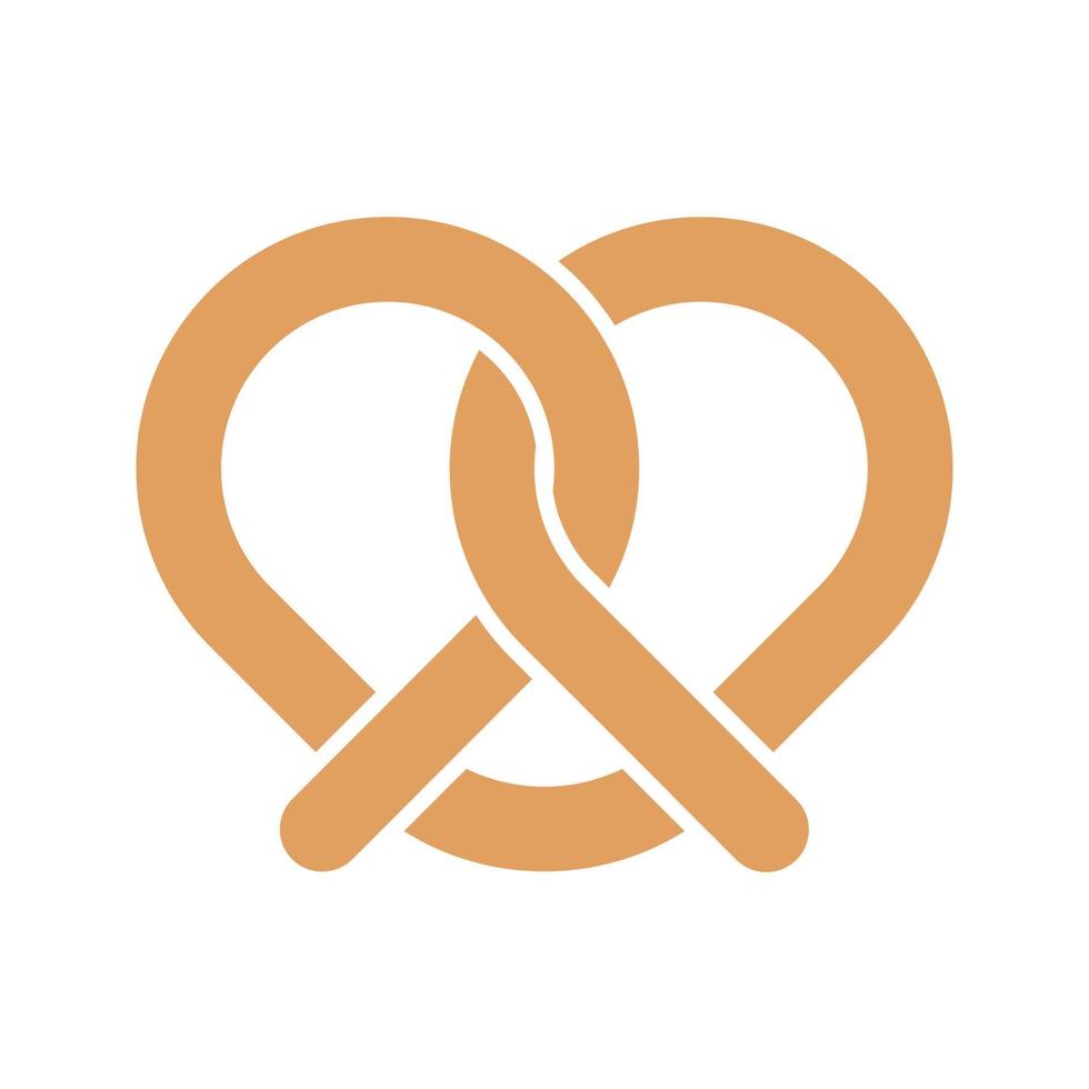 icono de vector de pan de pretzel