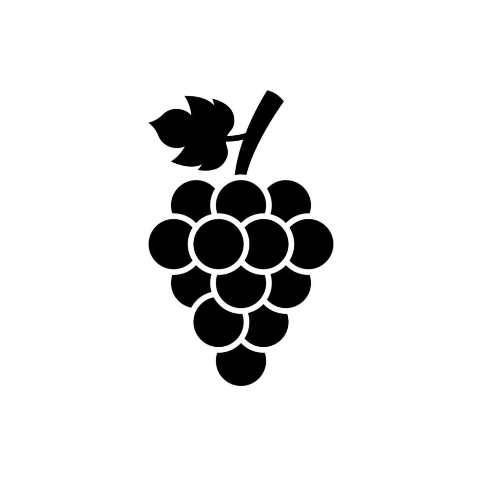 bunch of grapes vector icon