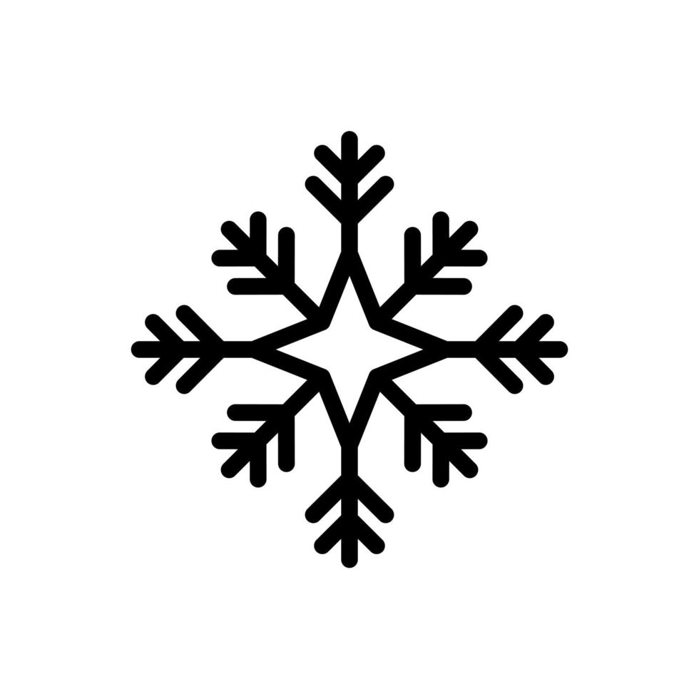 icono de vector de copo de nieve