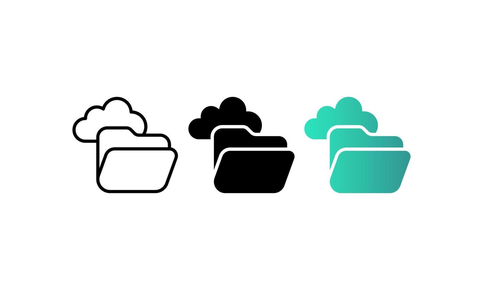 cloud file storage vector icon