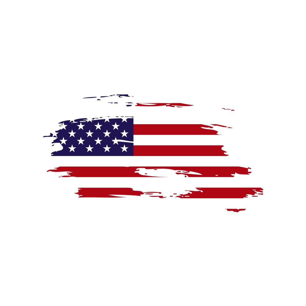 grunge american flag vector
