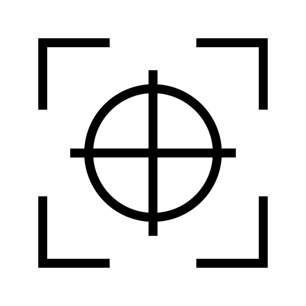 icono de vector de visor de cámara de enfoque