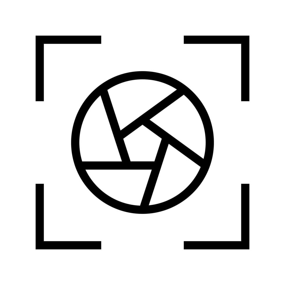 shutter camera viewfinder vector icon
