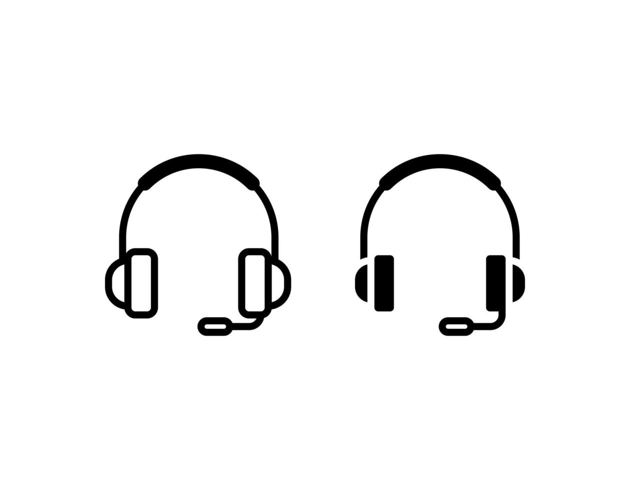 icono de vector de auriculares