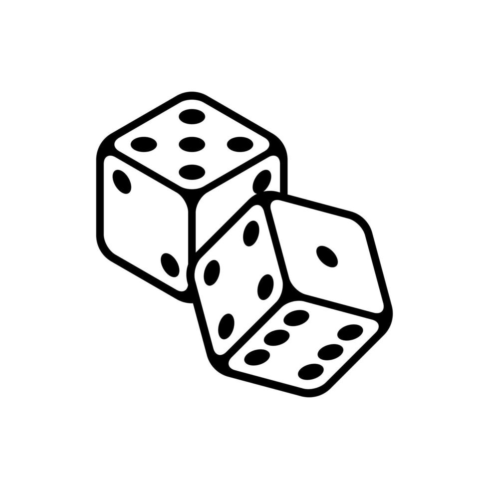 pair of dice vector icon