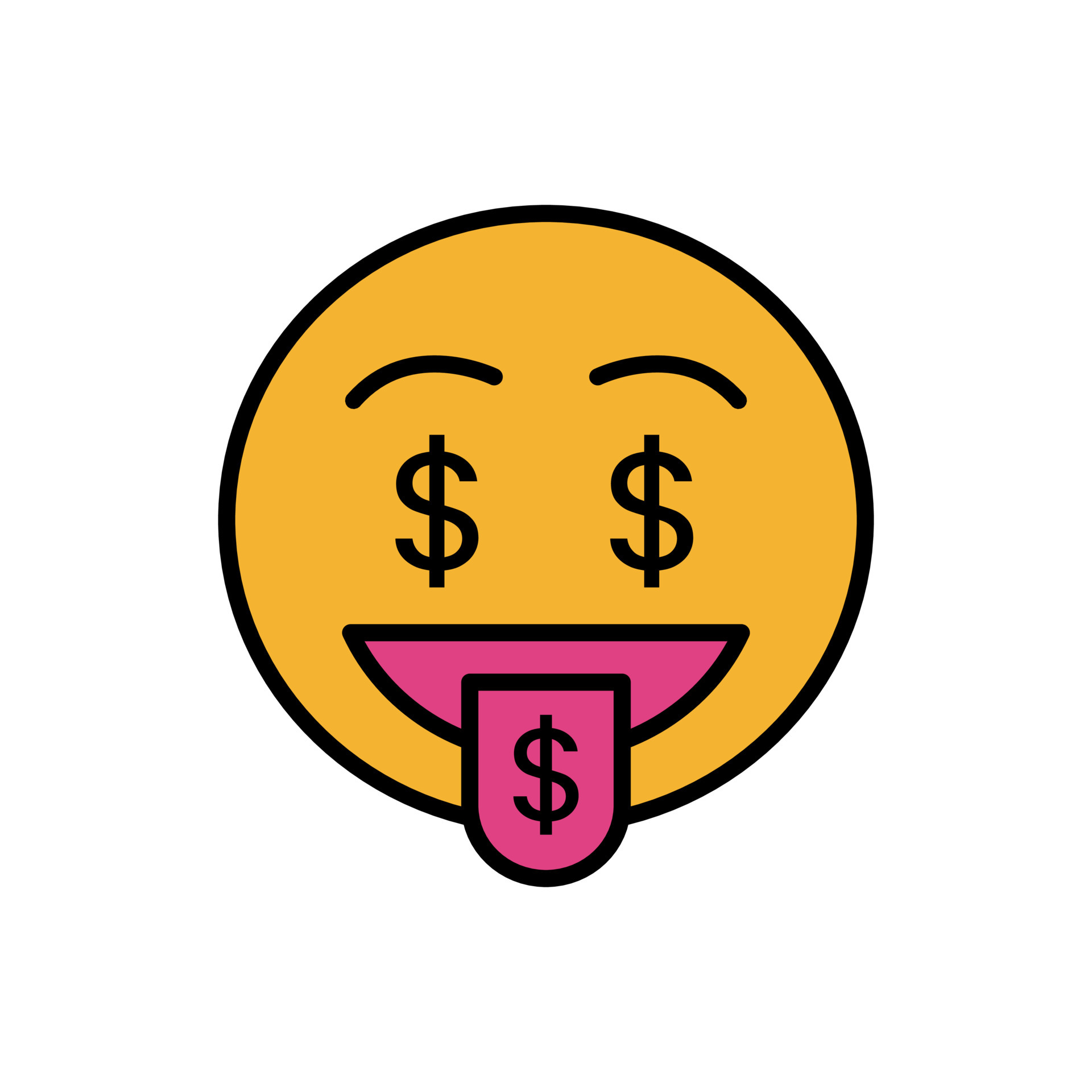money mouth emoticon vector icon 7126760 Vector Art at Vecteezy