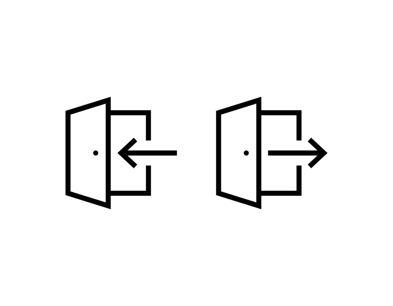 enter and exit vector icon