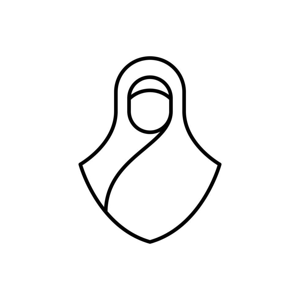 hijab vector icon